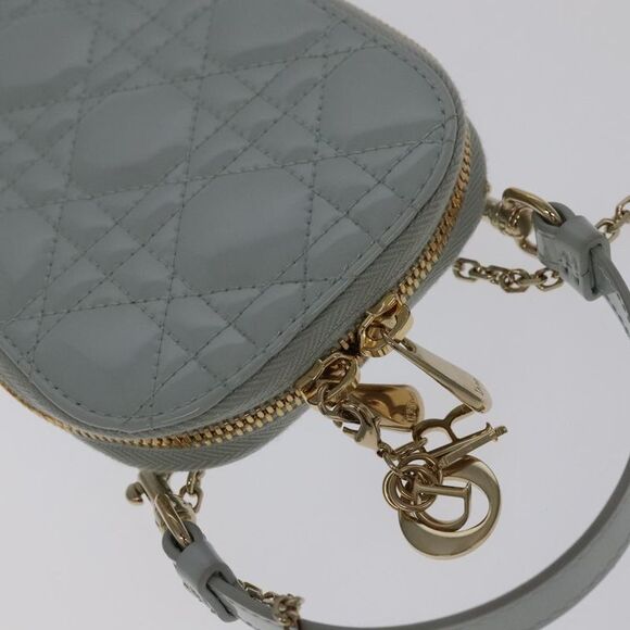 Pre Loved Dior Lady Women Blue Shoulder Bags - Picture 6 of 8